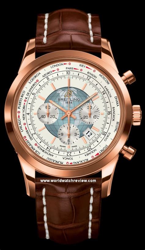 breitling transocean chronograph unitime gold|breitling transocean chronograph review.